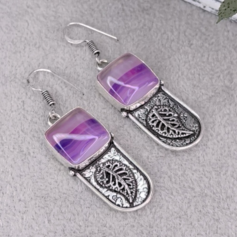 BOTSWANA AGATE EARRINGS